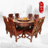 红木家具餐桌非洲酸枝木彪云圆桌红酸枝饭桌圆台古典中式红木餐桌