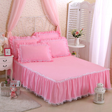 罗然韩版公主床裙单件蕾丝床套床罩纯色床单1.5/1.8m米席梦思床盖