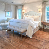 特价美式布艺双人床欧式高背拉扣时尚方床婚床法式1.8米实木床