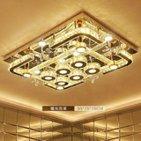 气泡柱水晶灯现代简约LED吸顶灯客厅灯长方形大气创意不锈钢灯具