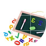 双面磁性墙挂式写字板儿童早教益智教具榉木画板黑板3岁以上玩具