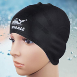 鲸鱼 护耳泳帽 男女通用 长发防水 舒适 硅胶 成人游泳帽 超大号