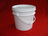 4L（升千克公斤）白色广口塑料桶化工涂料桶食品级香精桶 圆桶