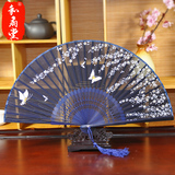 4把送1把和扇堂折扇 中国风扇子女式绢扇 工艺礼品扇樱花日式小扇