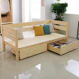 实木沙发床1.2单人沙发双人沙发坐卧两用沙发木沙发组合木质沙发
