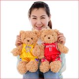 NBA篮球泰迪熊 姚明和科比款球衣泰迪熊毛绒玩具公仔娃娃生日礼物