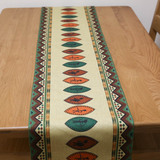 创意彩绘桌旗 棉麻居家布艺盖布卡通复古印第安玛雅风情手工桌布