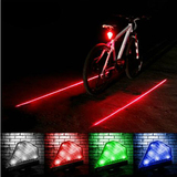 山地自行车激光圆形尾灯平行线警示灯死飞自行车装备配件单车尾