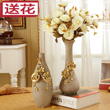 欧式创意花瓶陶瓷客厅电视柜酒柜摆件结婚礼物实用家居装饰工艺品