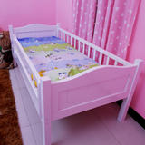 欧式白色护栏床实木儿童床单人床 小孩床 男孩女孩公主床 婴儿床