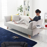 日式小户型3人布艺沙发组合新款简欧客厅家具北欧宜家设计师沙发