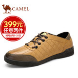 【特卖】Camel/骆驼男鞋 真皮牛皮日常休闲男鞋圆头系带鞋子