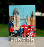 世界旅游纪念 冰箱贴 英国 伦敦 大本钟 塔桥 公共汽车 礼品 7月