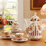 英式田园咖啡杯套装结婚礼品茶具咖啡具欧式下午茶茶壶陶瓷杯具