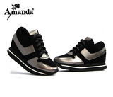 艾曼达52666—01  秋季新款专柜正品 女牛皮内增高休闲时尚运动鞋