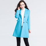 帛美2015女装秋冬新款双面羊绒大衣毛呢外套加厚修身中长款Y020