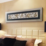 欧式壁画现代客厅餐厅玄关走廊装饰画卧室床头挂画创意浮雕画竖版