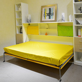 拓品茂现代简约实木框架大小户型可折叠带书桌隐形双人单人床壁床