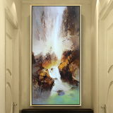 慕斯维纯手绘油画装饰画简约客厅卧室玄关欧式现代抽象风景定制