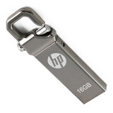 HP惠普16GU盘 不锈钢防水金属车载u盘16G钥匙扣定制优盘v250w