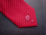 雅戈尔新款色织专柜2015结婚桑蚕丝纳米免洗正装商务领带男士红色