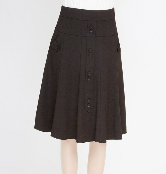 秋季新款女装半身裙韩版休闲大口袋a字裙中长裙大摆裙