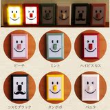 【三件包邮】日本代购儿童房电池LED灯可爱表情笑脸便携小夜灯