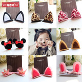 韩国儿童发饰 婴幼儿发夹宝宝头饰 小猫耳朵动物造型立体BB夹A01
