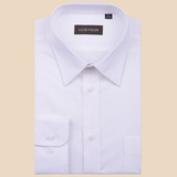 男装长袖白衬衫 100%纯棉修身衬衣常规 商务休闲职业正装衬衫C62