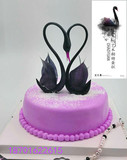 北京丑小鸭艺术翻糖蛋糕  高档黑天鹅主题蛋糕 用于婚礼 生日宴会