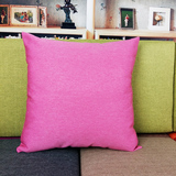 时尚宜家棉亚麻米色布艺创意长方形床头沙发抱枕套大靠垫套不含芯