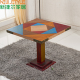 简约现代实木餐桌 北欧宜家美式餐桌彩色时尚个性方形桌子
