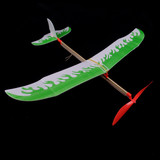 DIY模型飞机雷鸟橡皮筋动力飞机拼装户外航模滑翔飞机玩具批发