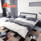 兰宝艺家简约现代时尚板式床双人床1.8米储物床1.5m高箱床收纳床