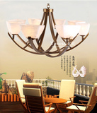 现代中式客厅吊灯美式简约餐厅卧室灯奢华全铜灯饰西班牙云石灯具