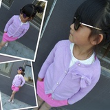 2016春款韩国2-3-4-5-6岁女童纯棉针织开衫宝宝潮薄空调衫外套潮