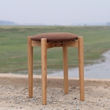 简约纯实木小圆凳家用梳妆凳电脑凳子餐凳休息凳小户型布艺凳子