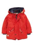 英国进口 正品童装NEXT 2015秋冬男童男宝宝珊瑚红色厚夹克 外套