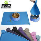 Super休普 宠物防水漏食垫 防滑餐垫 狗猫狗狗用品 无味硅胶垫子