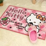 韩国代购 公主家居正品 粉色草莓小猫 女孩房隔凉小地毯 防滑脚垫