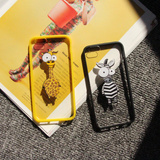 卡通 情侣骡子/长颈鹿DIY手工iPhone6S手机壳苹果5S/6Splus硅胶壳