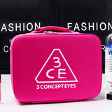 3ce化妆包韩国专业大容量手提化妆箱防水化妆品收纳包便携化妆包