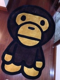 时尚中国风干洗卧室个性BpeMilo猴子腈纶地毯客厅进门床边地垫