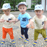 男童女童春夏装宝宝婴儿童装衣服短袖套装0-1-2-3-4岁半2016新款