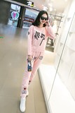 春装2016新款外套男女潮韩版春季卫衣加绒学生班服套装