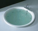 碧澜合资厂家直销 高端定制 嵌入式双人圆形按摩亚克力浴缸1.5米