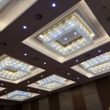 酒店宴会厅方形水晶灯会议室婚宴厅大型工程吊灯大厅简约水晶灯