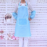 典冠 韩版时尚防水围裙 厨房围裙 家用围裙 洗衣围裙  围裙+袖套