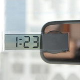 车载电子钟表吸盘式 吸盘式数码车内温度计数字电子钟 汽车温度计