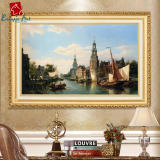 油画手绘威尼斯水城客厅壁画手工挂画欧式餐厅卧室山水风景装饰画